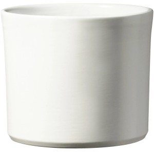 Soendgen Keramik Vaso per piante Miami, Ø 24 cm, bianco opaco, forma cilindrica.
