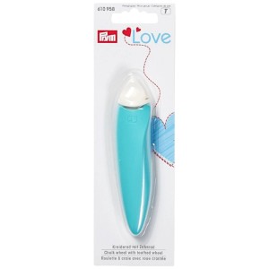 Gesso a rotella Prym Love turchese per marcare tessuti nel cucito e sartoria.