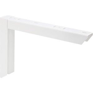 Console d'étagère blanche résistante, 25x40 cm, pour étagères à forte charge.
