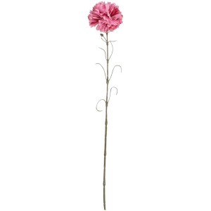 Garofano artificiale rosa scuro di Mica Decorations, altezza 66 cm. Fiore artificiale decorativo per la casa.