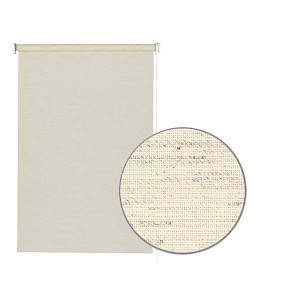 Store enrouleur latéral Gardinia Silvalin, 52x180 cm, couleur naturelle, avec vue détaillée de la structure du tissu.