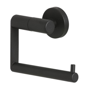 Porta carta igienica Tiger Boston nero in acciaio inox per bagno e WC.