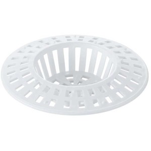 Filtre d'évier blanc Diaqua®, Ø 6 cm, universellement applicable contre les blocages.