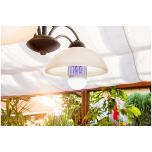 Lampada antizanzare 2in1 Windhager come lampadina sotto la lampada, protezione dagli insetti.