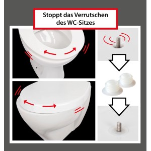 Sanitop-Wingenroth manicotti WC (2 pz.) per stabilizzare i sedili del water.