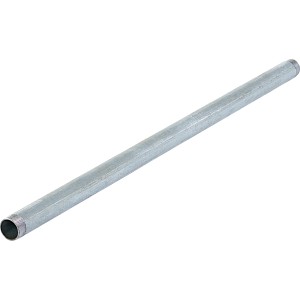 Tube fileté galvanisé, 41,9 mm (R 1 1/4) x 1000 mm, avec filetage extérieur pour installations intérieures et extérieures.