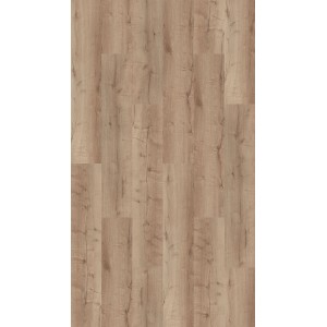Sol vinyle Chêne Lyon, système clic 4 mm aspect bois clair pour une installation facile.
