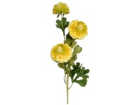 Mica Kunstblume Pompon Polyester Gelb 77 cm
