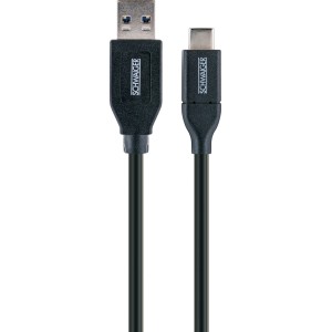 Cavo USB Schwaiger: da USB 3.0 A a USB 3.1 Type C, per ricarica e sincronizzazione.
