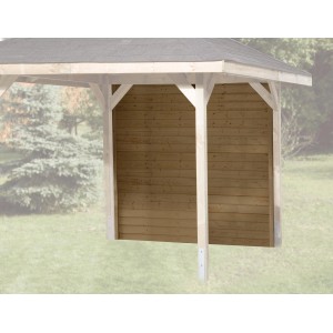 Pannello WEKA per gazebo da giardino Paradies, chiuso e naturale.