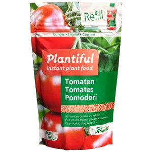 Hauert Plantiful Fertilizzante per Pomodori Refill, sacchetto di ricarica da 600g per pomodori, verdure ed erbe aromatiche.