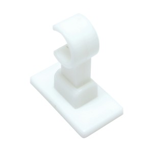 Support blanc Gardinia pour tringle de café California, Ø 10/12 mm, en plastique.