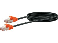 Schwaiger® Cavo di rete S/FTP CAT 7 Nero lunghezza 2 m