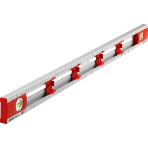 Markier-Wasserwaage Mark-It mit Aluminiumprofil, Messschiebern und Acrylglas-Blocklibelle.