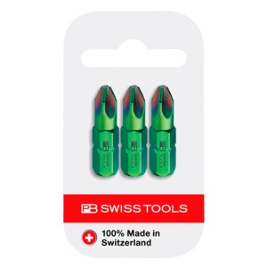 PB Swiss Tools Precision Bits, set da 3, esagonale, verde