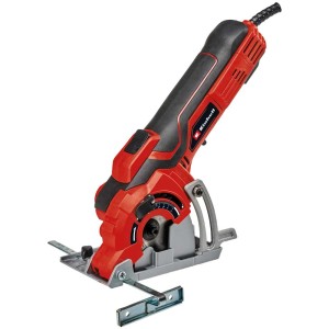 Einhell TC-CS 89 Mini sega circolare a mano: Sega circolare rossa compatta con lama in metallo e guida parallela.