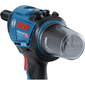 Riveteuse sans fil Bosch Professional GRG 18 V-16 C en bleu/noir, agrafeuse pour rivets aveugles.