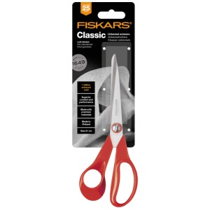 Forbici multiuso Fiskars Classic, rosse, 21 cm. Forbici universali per carta, tessuto e altro.