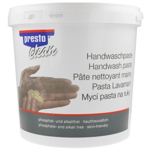 Presto clean pasta lavamani con farina di legno, secchio da 10 l. Detergente mani per officina e garage.