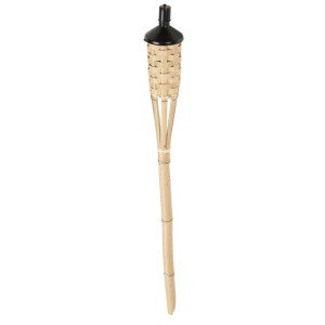 Bambusfackel Natur, 90cm hoch, für stimmungsvolle Gartendekoration und Beleuchtung.