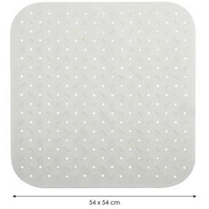 Tappetino doccia bianco MSV Class Premium in gomma SBS, 54x54 cm, con ventose.