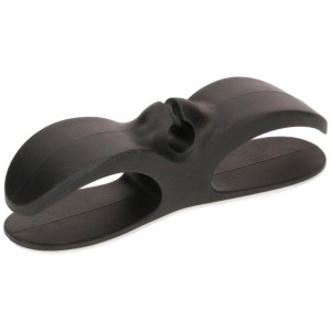 Schwarzes, selbstklebendes Kabelorganizer-Set (2 Stk.) zur Kabelaufwicklung und Ordnung.