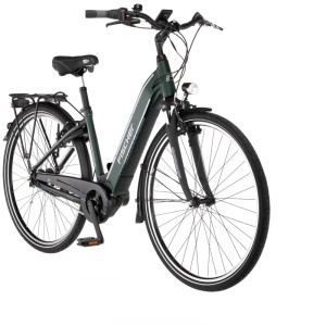 Vélo électrique Fischer Cita 3.2i Wave vert avec cadre bas, 28 pouces.