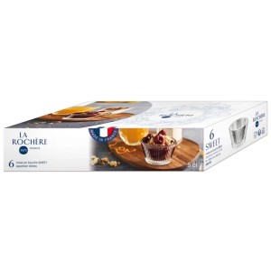 Set di bicchieri La Rochere Sweet, 6 coppette da dessert trasparenti (5 cl) nella scatola.