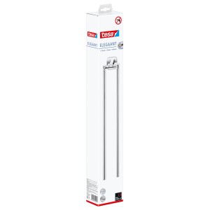 Verpackung des Tesa Elegaant Handtuchhalters, zweiarmig, Chrom.