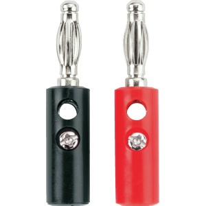 Schwaiger connettori a banana set da 4, rosso e nero, per altoparlanti e ricevitori audio.