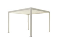 Colibri Pergola Aluminium Weiss Lamellen schwenkbar 2,5 x 3 x 3 m