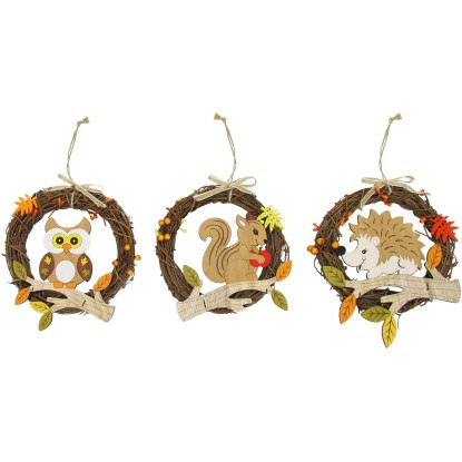 Couronne en rotin Multicolore 3 sortes Ø 16 cm