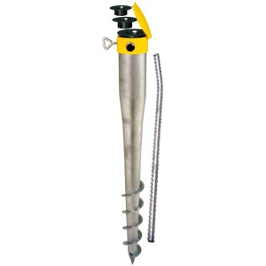 Kit d'ancrage au sol Krinner Compact Allround avec tige de rotation et manchons de réduction.