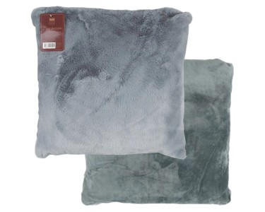 Dekokissen Polyester-Plüsch Grau 45 x 45 cm kaufen bei OBI