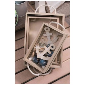 Scatola in legno Glorex con cordino, 21x13x7 cm, ideale per l'artigianato e come confezione regalo.