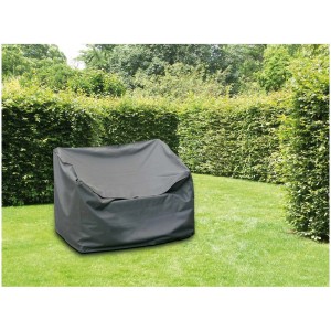 Copertura grigia Happy People per panca da giardino, poliestere Oxford 420D, impermeabile.