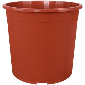 Vaso contenitore Geli, ca. Ø 24cm, 7l, terracotta, fioriera in plastica per interni ed esterni.