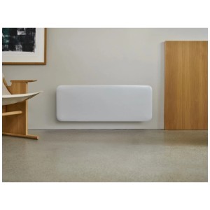 Termoconvettore Mill Invisible Smart Wifi bianco (1300 W) montato a parete.
