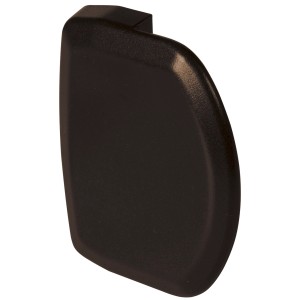 Maniglia per porta balcone Alpertec marrone in nylon, design piatto per porte balcone moderne.