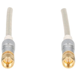Câble de connexion satellite, 110 dB, 3 m, avec connecteur F pour récepteur et prise satellite.