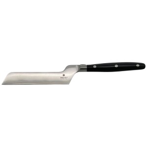Heidi Cheese Line Hartkäsemesser, Edelstahlklinge, schwarzer ABS-Griff, 24 cm lang.