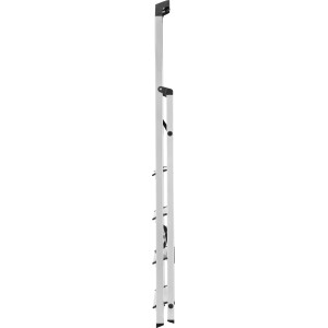 Scala domestica in alluminio a 5 gradini piegata, ideale per lavori fino a 297 cm di altezza.