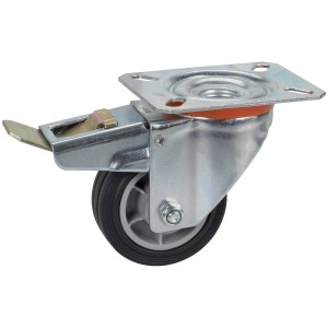 Doerner + Helmer Lenkrolle mit Feststeller, Ø 8 cm, TPE-Rad, für Transportwagen und Werkzeugkisten.