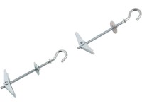 LUX Federklappdübel mit gebogenem Haken Ø 4 x 100 mm / 2 Stk.