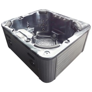 Spa extérieur noir Sonnenkönig Flores pour 7 personnes avec jets de massage.