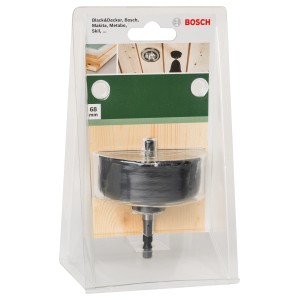 Tazza a corona Bosch 68mm per faretti, adatta per legno e cartongesso.