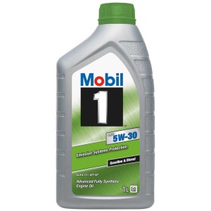 Huile moteur Mobil 1 ESP 5W-30, bouteille de 1 litre pour moteurs essence et diesel.