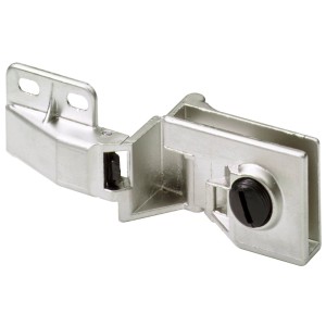 Charnière Hettich pour porte en verre en applique pour meubles sans perçage du verre.