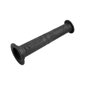 Support de pompe noir au design nostalgique pour pompe à piston manuelle, en fonte avec motifs floraux.