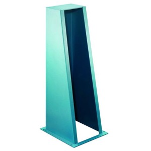 Base di montaggio a parete Alduro modello Wasu per accessori per levigatrice a nastro, rettangolare, blu.